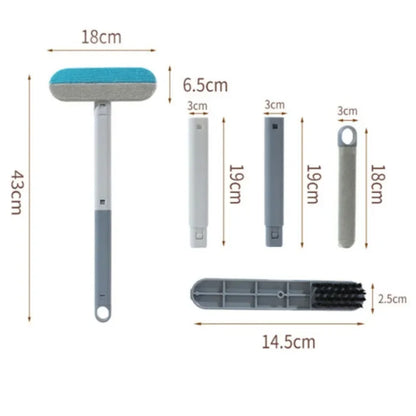 Pet Hair Removal Set Tool Reusable Static Removal Gloves Double-Sided Grooming Gloves Remove Dog Cat Fur Hair for Carpets Sofa